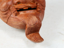 Vintage Japanese Hinoki Wood Noh Mask - Okina, Tsushima Carving