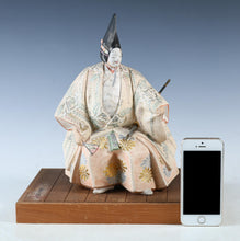 Vintage Japanese Noh Hakata Clay Ceramic Doll -Shogun Tamura-