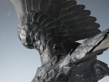 Antique Japanese Takaoka Bronze Hawk -Room Guardian Sculpture-