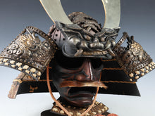 Rare Vintage Japanese Samurai Kabuto Helmet - Genji Style Iron Display Armor