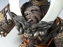 Rare Vintage Japanese Samurai Kabuto Helmet - Genji Style Iron Display Armor