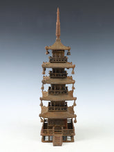 Japanese Vintage Iron Five-Story Pagoda Sculpture - Temple Ornament
