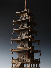Japanese Vintage Iron Five-Story Pagoda Sculpture - Temple Ornament
