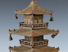 Japanese Vintage Iron Five-Story Pagoda Sculpture - Temple Ornament