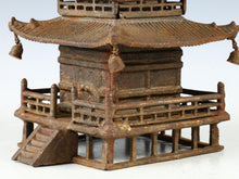 Japanese Vintage Iron Five-Story Pagoda Sculpture - Temple Ornament