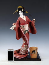 Vintage Japanese Geisha Doll with Traditional Umbrella - Sukiyo Rare Doll - Showa Era