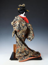 Vintage Japanese Geisha Doll with Folding Fan - Large Display Figure - Heisei Era
