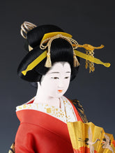 Vintage Japanese Geisha Doll with Folding Fan - Large Display Figure - Heisei Era