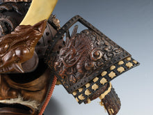 Rare Vintage Japanese Samurai Kabuto Helmet - Genji Style Iron Display Armor