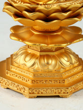 Japanese Buddhist Seishi Bosatsu Statue  Gold Iron Figure, Showa Era