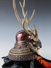 Japanese Samurai Helmet - Shikanosuke Kabuto with Niō Guardian Decoration - Rare Showa Display Piece