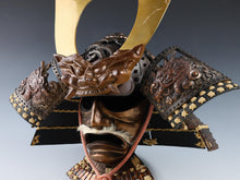 Rare Vintage Japanese Samurai Kabuto Helmet - Genji Style Iron Display Armor