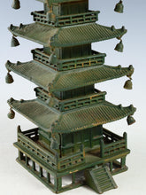 Japanese Vintage Iron Five-Story Pagoda Figure  Takaoka Metalwork, Showa Era