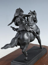 Vintage Japanese Samurai Horseman Sculpture - Iron Small Figure, Showa Era