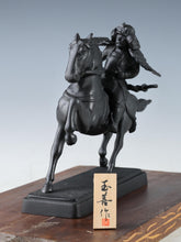 Vintage Japanese Samurai Horseman Sculpture - Iron Small Figure, Showa Era