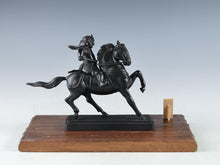Vintage Japanese Samurai Horseman Sculpture - Iron Small Figure, Showa Era