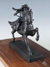 Vintage Japanese Samurai Horseman Sculpture - Iron Small Figure, Showa Era