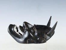 Vintage Iron Hannya Noh Mask - Japanese Theater Mask, Showa Era