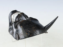Vintage Iron Hannya Noh Mask - Japanese Theater Mask, Showa Era