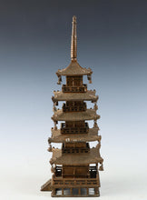 Japanese Vintage Iron Five-Story Pagoda Figure  Takaoka Metalwork, Showa Era