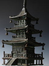 Vintage Japanese Iron Three-Story Pagoda Temple Figure