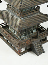 Vintage Japanese Iron Three-Story Pagoda Temple Figure