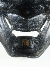 Vintage Iron Hannya Mask - Japanese Noh Theater, Showa Era