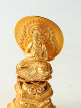 Old Vintage Iron Buddhist Figure  Vairocana Dainichi Nyorai, Showa Era