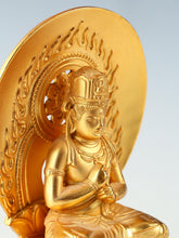 Old Vintage Iron Buddhist Figure  Vairocana Dainichi Nyorai, Showa Era