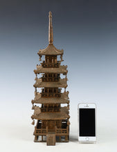 Japanese Vintage Iron Five-Story Pagoda Figure  Takaoka Metalwork, Showa Era