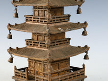 Japanese Vintage Iron Five-Story Pagoda Figure  Takaoka Metalwork, Showa Era