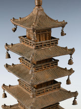 Japanese Vintage Iron Five-Story Pagoda Figure  Takaoka Metalwork, Showa Era