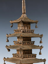 Japanese Vintage Iron Five-Story Pagoda Figure  Takaoka Metalwork, Showa Era