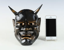 Vintage Iron Hannya Mask - Japanese Noh Theater, Showa Era