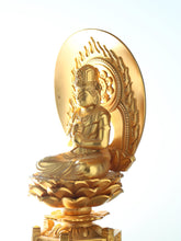 Old Vintage Iron Buddhist Figure  Vairocana Dainichi Nyorai, Showa Era