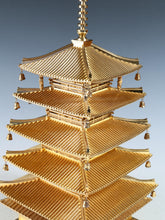 Vintage Japanese Brass Five Story Pagoda Horyuji Temple Inspired Sculpture