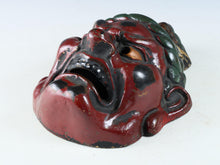 Old Japanese Plaster Shukongo Mask Plaque - Early Showa Buddhist Art