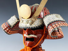 Japanese Samurai Wearable Red Kabuto Helmet with a Mask -Marutake Kohnin Product-