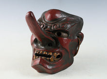 Old Japanese Paper Clay Tengu Noh Mask - Late Meiji Vintage Mask