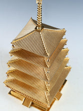 Vintage Japanese Brass Five Story Pagoda Horyuji Temple Inspired Sculpture