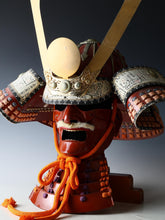 Japanese Samurai Wearable Red Kabuto Helmet with a Mask -Marutake Kohnin Product-