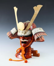Japanese Samurai Wearable Red Kabuto Helmet with a Mask -Marutake Kohnin Product-