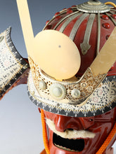 Japanese Samurai Wearable Red Kabuto Helmet with a Mask -Marutake Kohnin Product-