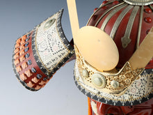 Japanese Samurai Wearable Red Kabuto Helmet with a Mask -Marutake Kohnin Product-