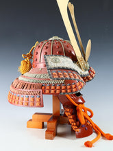 Japanese Samurai Wearable Red Kabuto Helmet with a Mask -Marutake Kohnin Product-