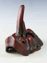 Old Japanese Paper Clay Tengu Noh Mask - Late Meiji Vintage Mask